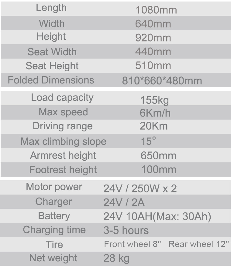 FC-P1 Foldable Electric Power Wheelchair