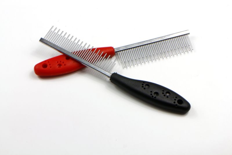 Pet Plastic Hand Steel Needles Hair Combs (HN-PG345)