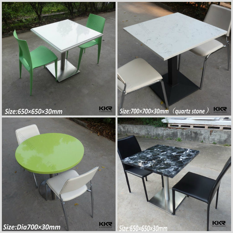 Furniture Long Artificial Stone Solid Surface Food Count Restaurant Table