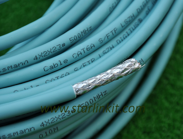 High Speed 600MHz CAT6A STP LAN Cable for 10g Network