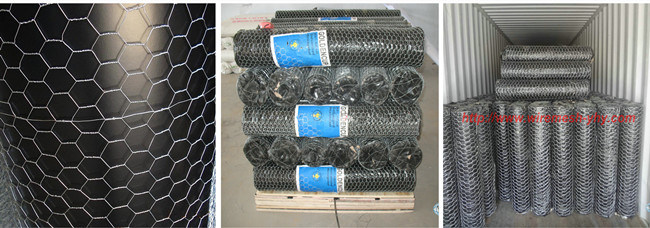 0.8mm Wire 25mm Mesh PVC Coated Hexagonal Wire Mesh