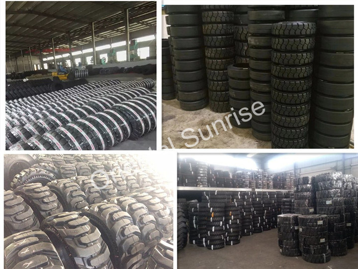 Industrial Pneumatic Forklift Tire 5.00-8, 6.00-9, 10-16.5, 12-16.5 Skid Steer, Solid Tyre with Tra, Jatma, Etrto Standard