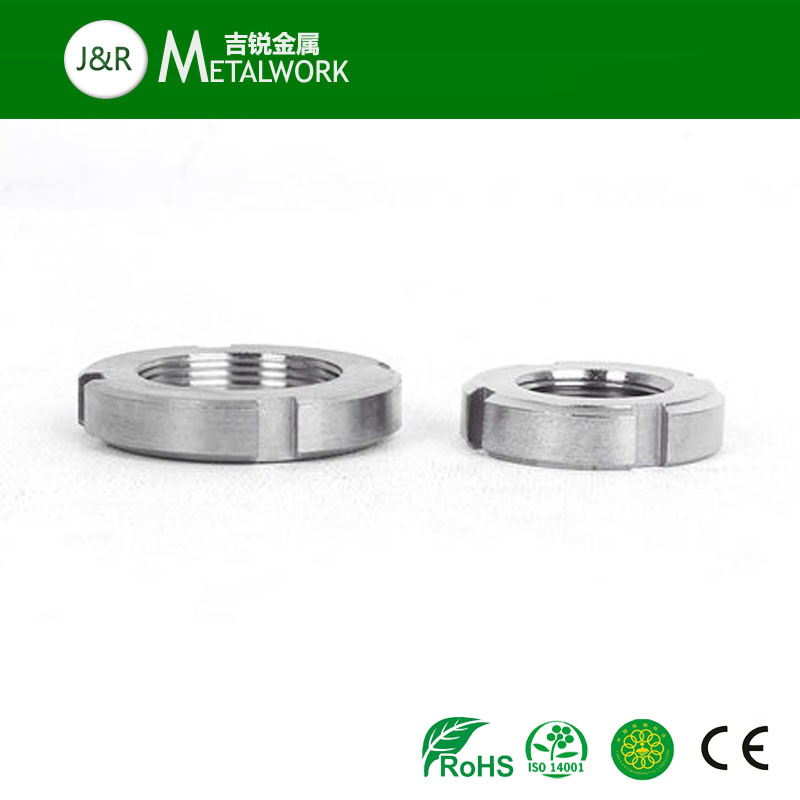 Stainless Steel SS304 SS316 Round Slotted Nut (DIN, ANSI)