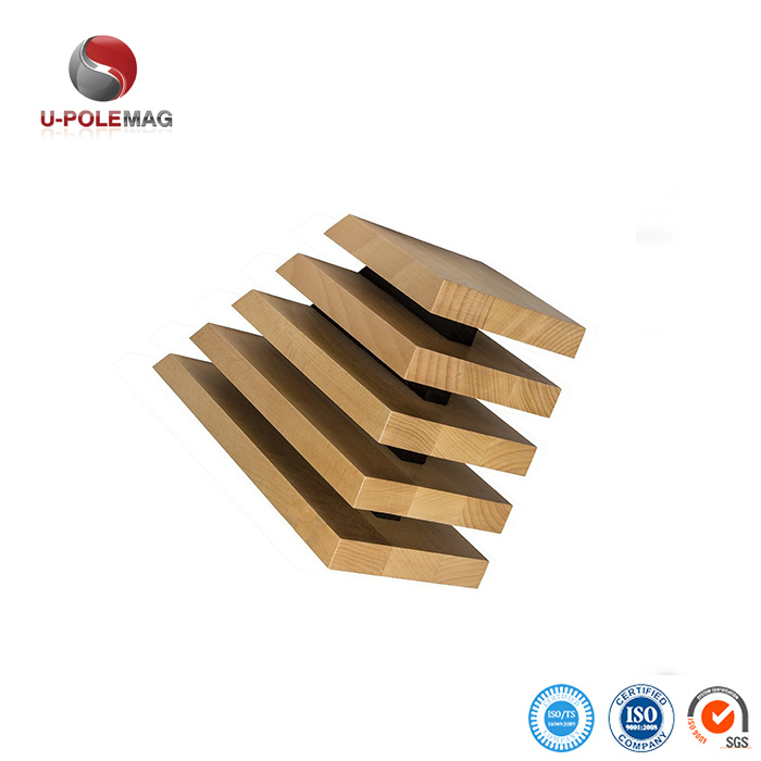 Eco-Friendly 5 Panel Solid Beech Wood Magnetic Knife Block