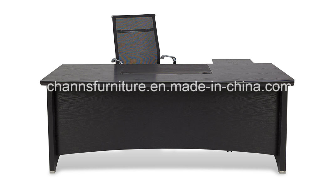 Modern Furniture Black L Shape Office Desk Manager Table (CAS-MD1814)