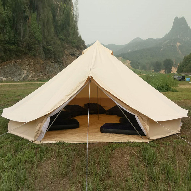 6-10 Persons Beach Sun Shade Glamping Event Tent Canvas Bell Tents