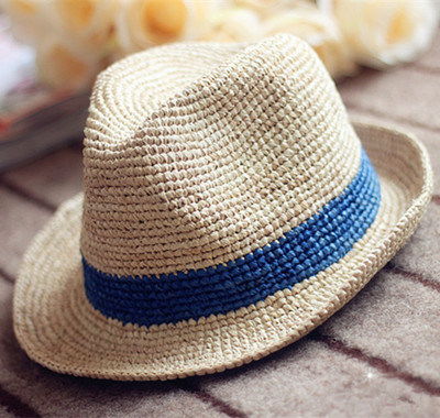 Custom Beach Summer Fedora Hat Men Paper Straw Hat