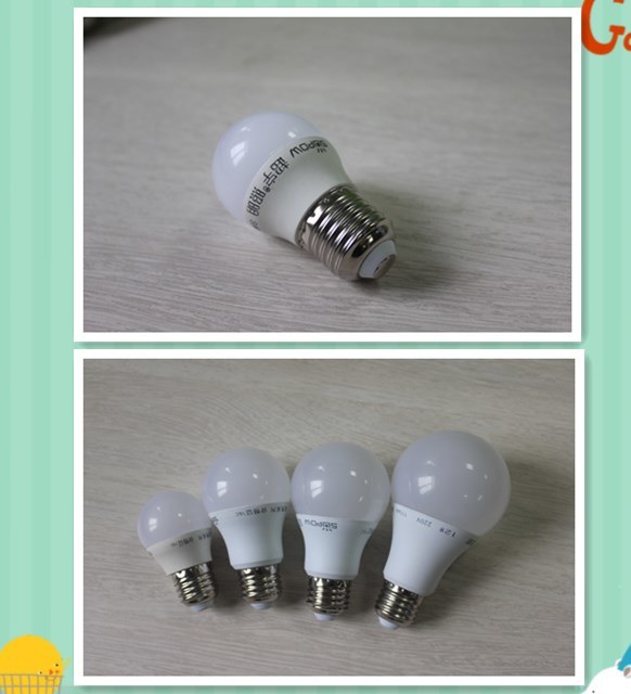 Hot Sale High Quality 3ww/5W/7W/9W/12W E27 Aluminium Plus Plastic LED Lamp Light Bulb