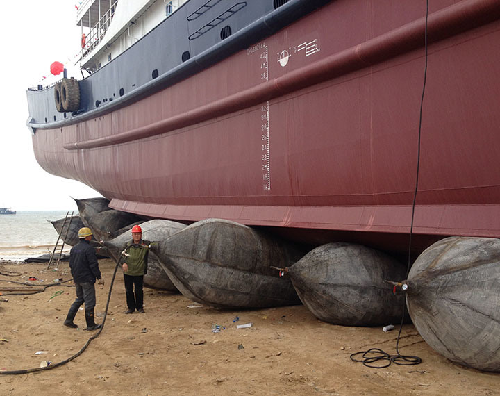 Good Gas Keeping Marine Rubber Ship Launching Airbag for Vessel Launching
