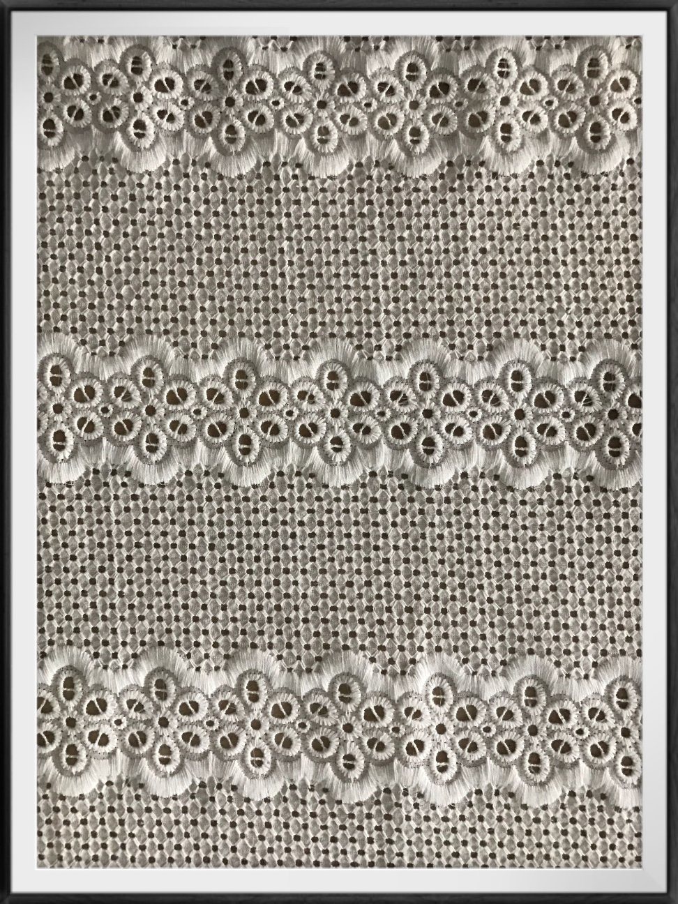 Fation Cotton Fabric Delicate Cotton Eyelet Lace