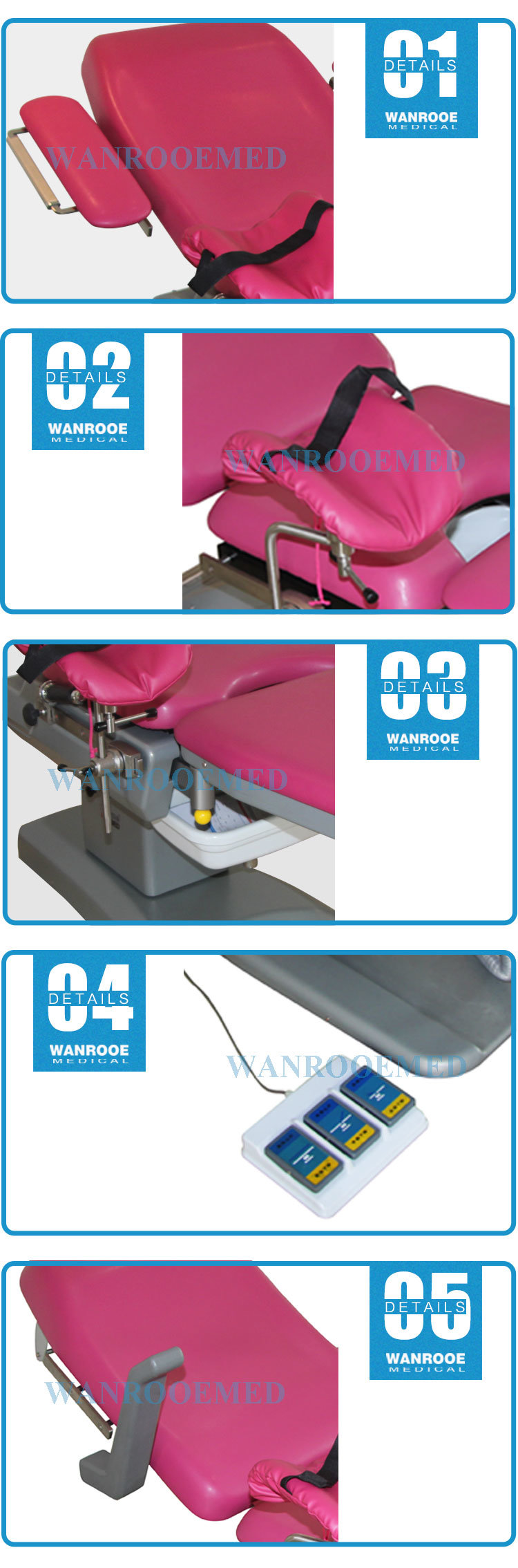 a-S102c Hospital Equipment Suppliers Stirrups Compatible with Opertaing Delivery Bed