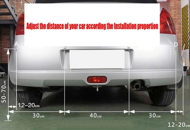 High Quality Car Rear LED Parking Sensor with 4/8 Sensors