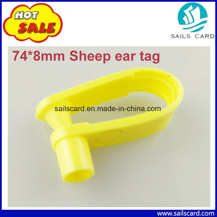 74*8mm Sheep Animal Tracking Ear Tag for Dog / Sheep / Pig