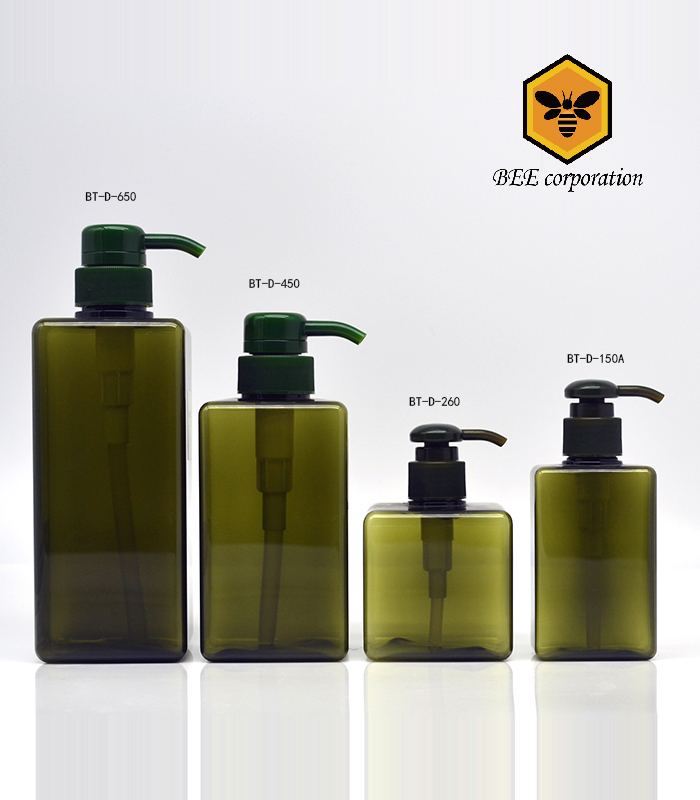 High Quality Square Shampoo Pump Plastic Bottle (BT-D-450)