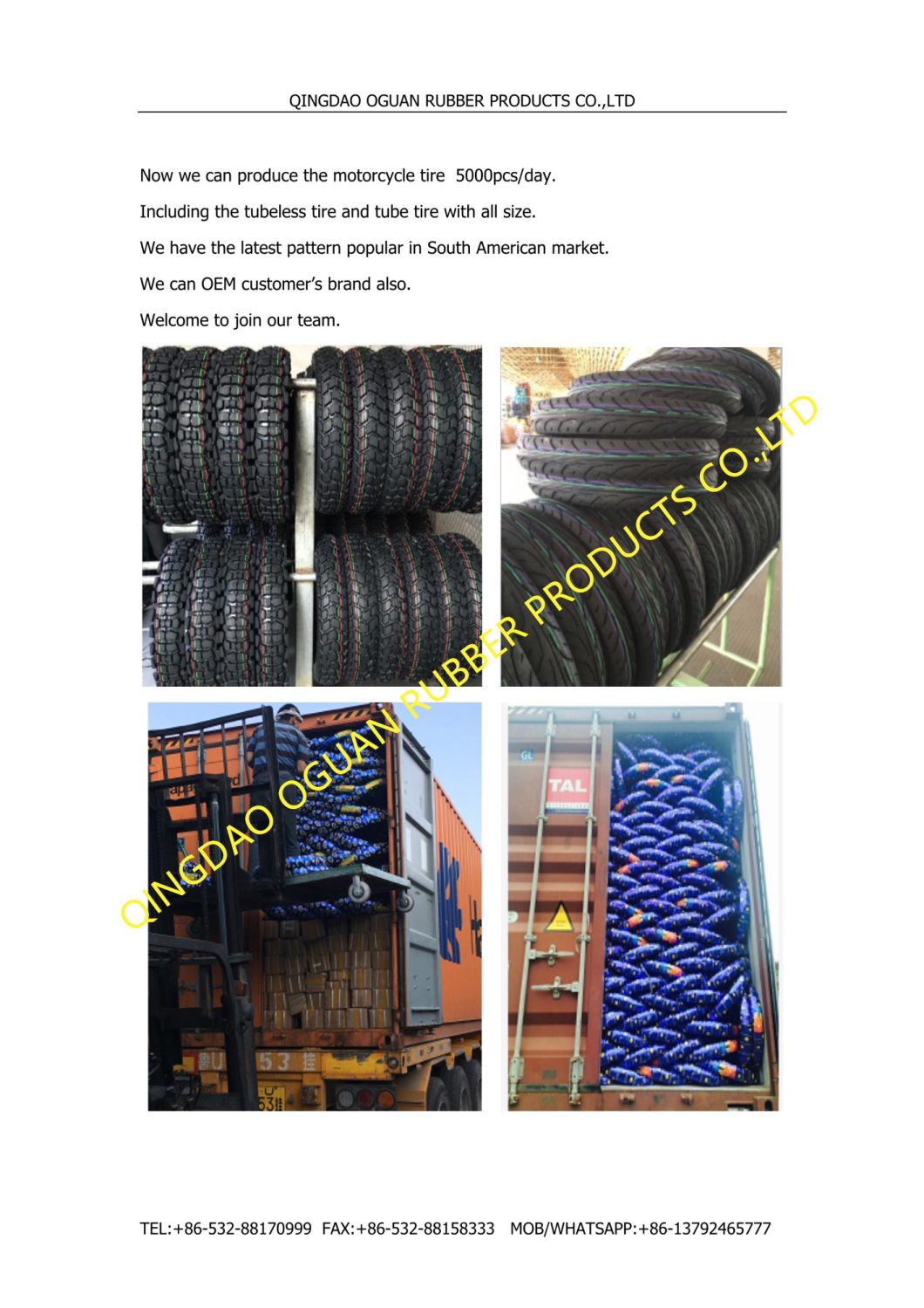 Natural Rubber and Butyl Rubber Inner Tube for Motorcycle Tyre