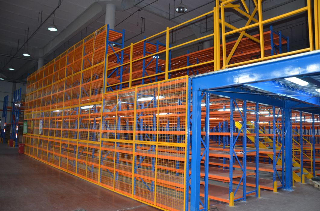 Custom-Made Multi-Level Mezzanine Rack Warehouse Steel Platform