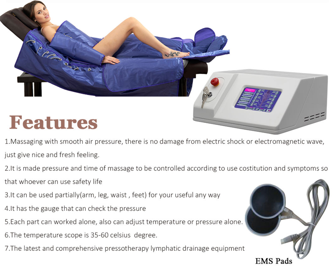 Air Pressure Pressotherapy Lymphatic Drainage Fat Reduction Body Slimming Machine