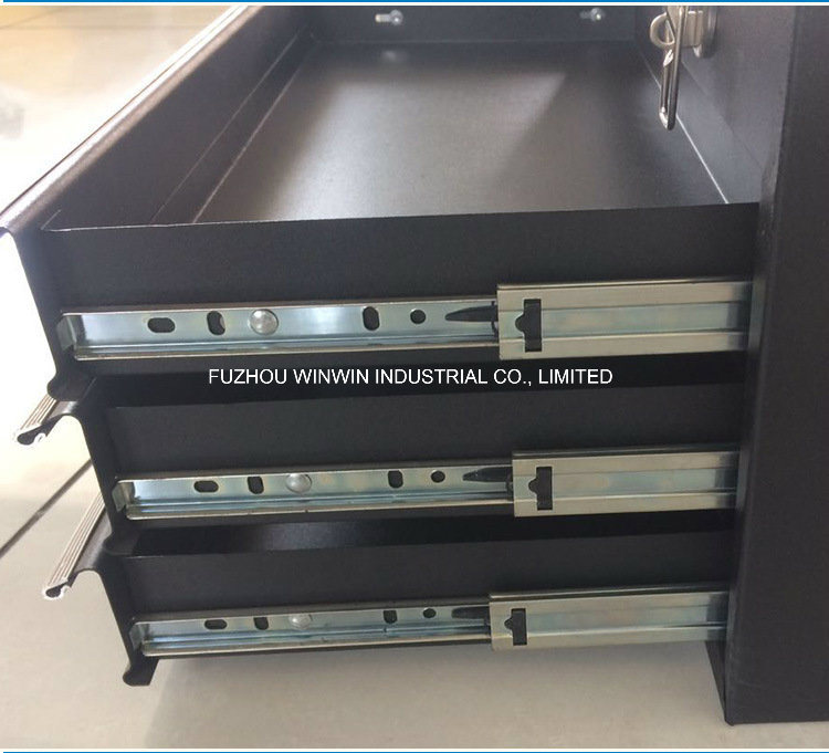 Hand Held Metal Toolbox with 3 Slide Drawers (WW-TB601C)