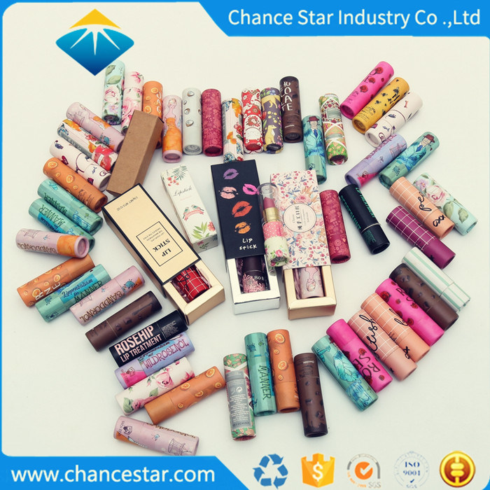 Custom 1/2 Oz Paper Gift Cosmetic Packaging Lipstick Tube with Logo Printing