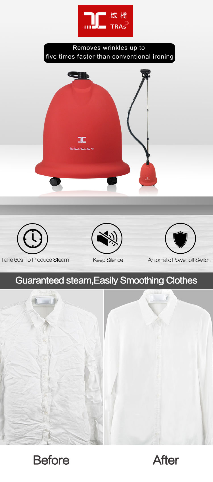 Standing Industrial Electric Steam Press Iron Powerful Garment Steamer