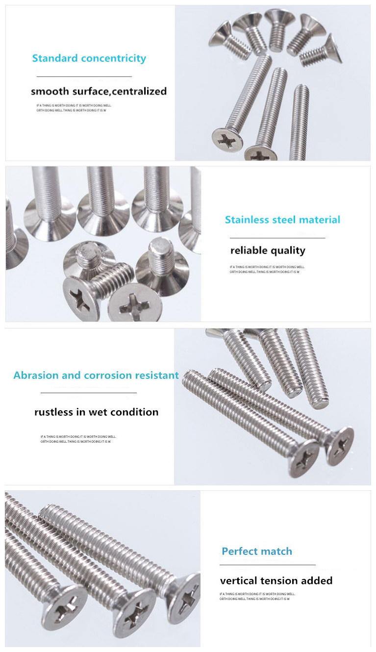 Cross Recessed Flat Head Machine Screws