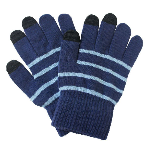 Men's Fashion Stripe Knitted Winter Warm Touch Screen Gloves (YKY5463)