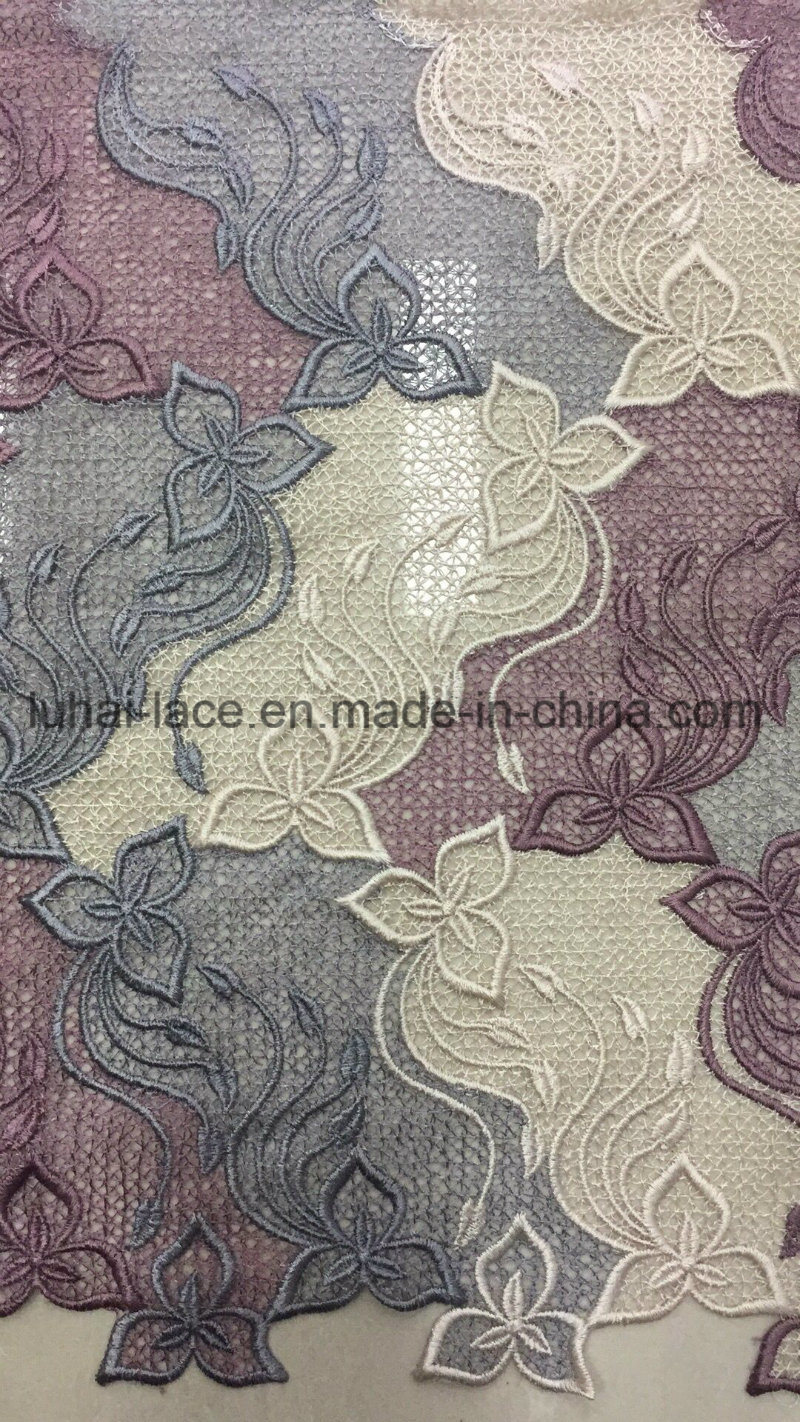 Fashion Design Organza Fabric Hot Sale Embroidery Cord Lace