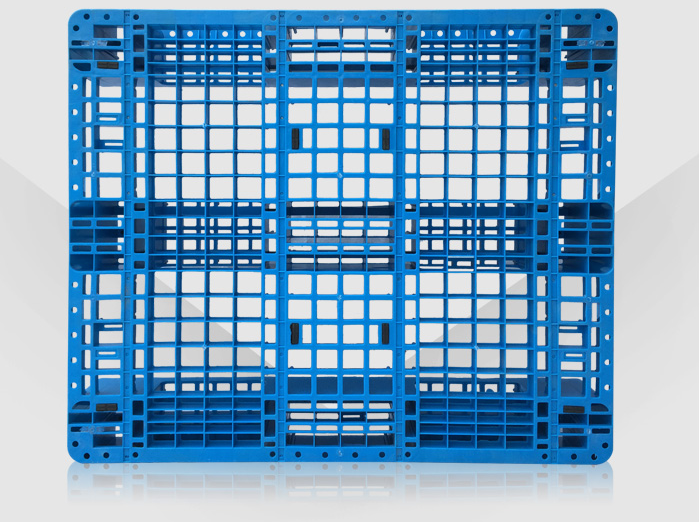 1100*1100*170mm HDPE Plastic Pallet 1.5t Rack Load Heavy Duty Plastic Tray Forklift Pallet with 7 Steel for Warehouse Products