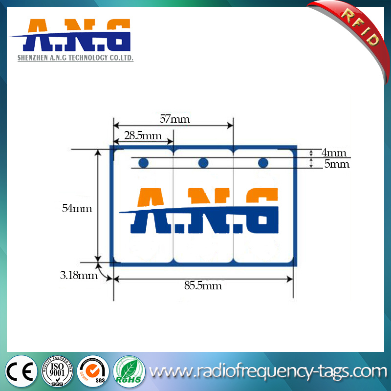 Mini Plastic Card RFID Key Tag with Hole Punching