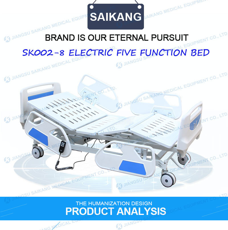 Sk002-8 Electric Five Function Hospital ICU Bed
