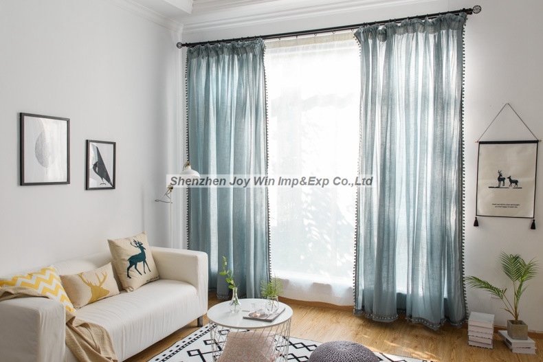 Hot Selling Cotton Linen Curtain Window Screening for Living Room