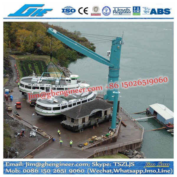 Liebherr Model FCC 320 Fixed Cargo Crane Multi Purpose Floating Crane with Grab, Hook, Container Spreader