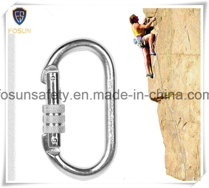 O-Shaped Twistlock Rock Climbing Threaded Carabiner