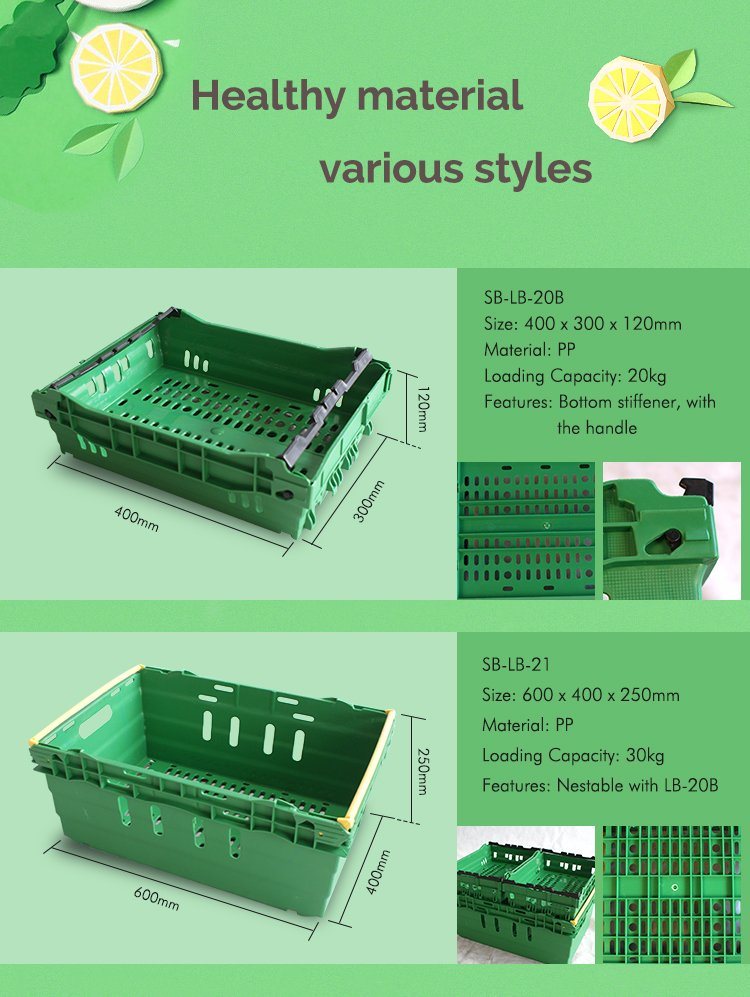 Vegetable and Fruit Folding Plastic Crate