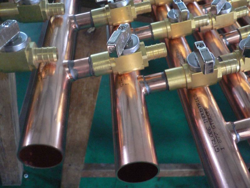 Copper Manifold with Ball Valve