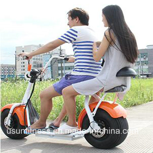 Newest Two Seat Electric Scooter 2 Wheel Fat Tyre Citycoco with Double Removable Battery