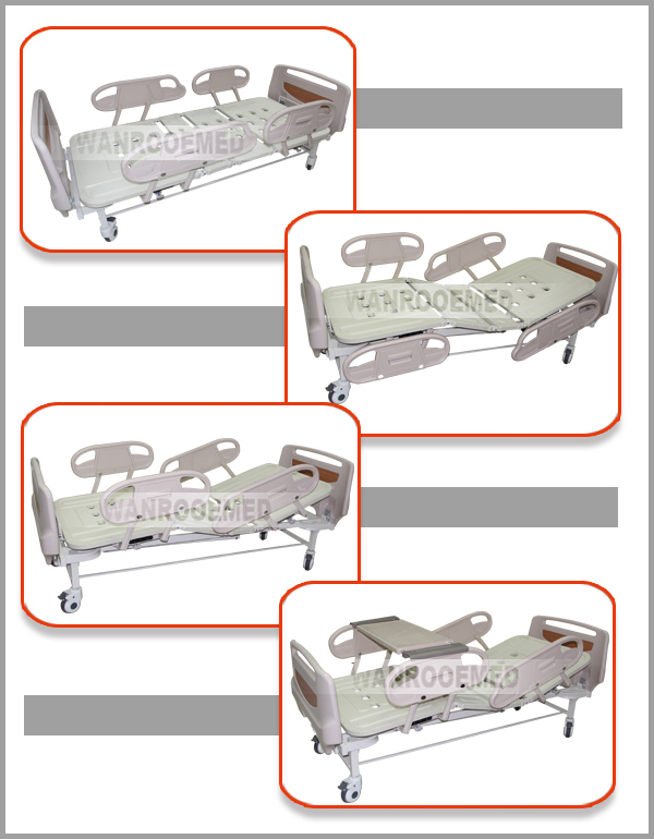 Bam208mc Two Crank Adjustable Hospital Manual Cheap Medical Bed