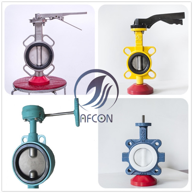 API/ANSI/DIN/JIS Centre Lined Wafer Butterfly Valve with Lever