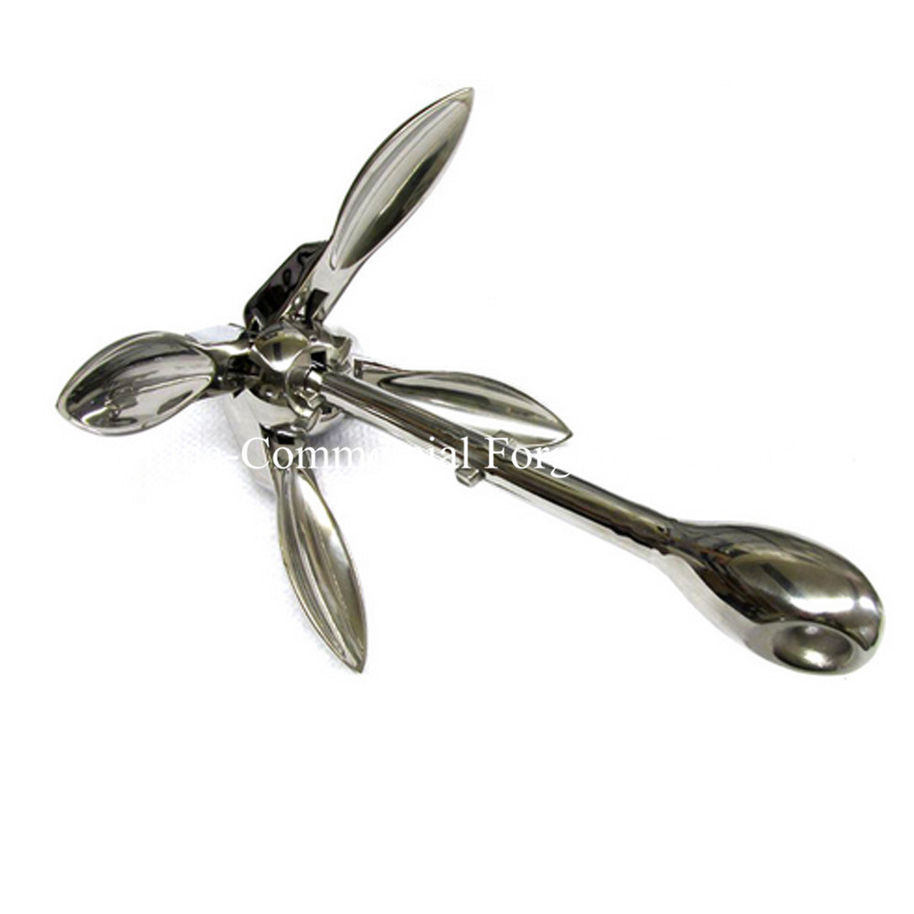 Marine Hardware Stainless Steel 2205 Boat Folding Grapnel Anchor