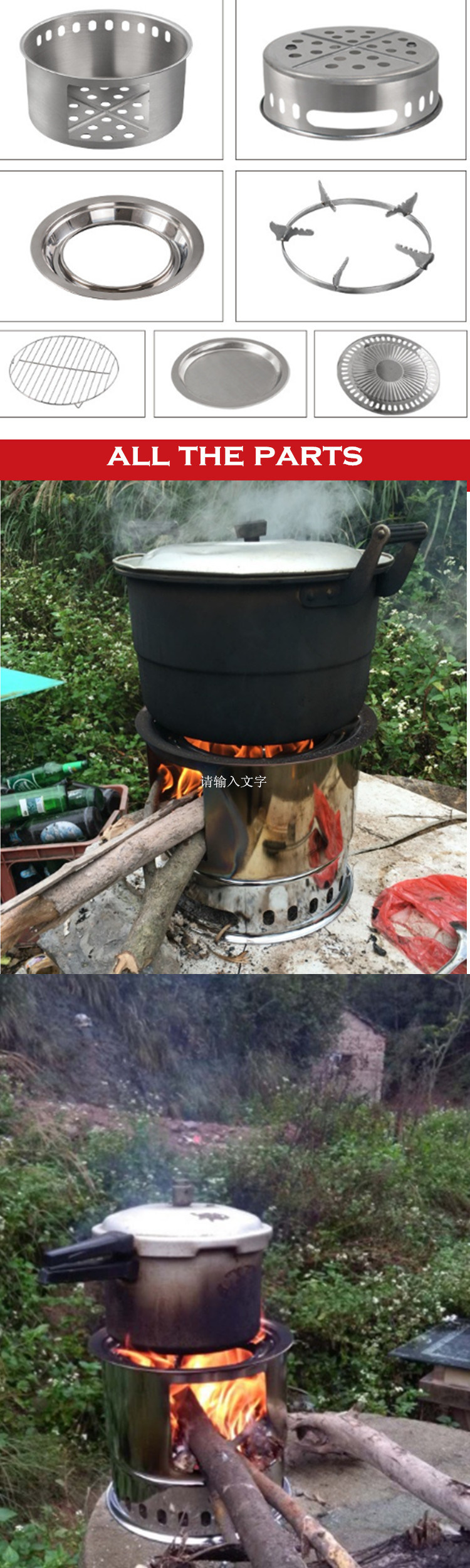 Hot Sale Portable Outdoor Camping Windproof Wood Burning Stove for Traveling