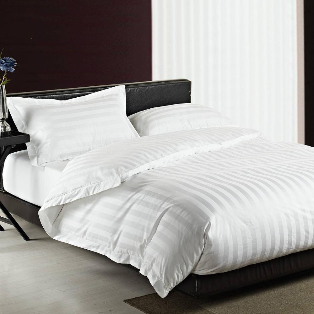 High Quality 100% Cotton Bedding Set Satin Fabric Hotel Linen /Bed Sheets