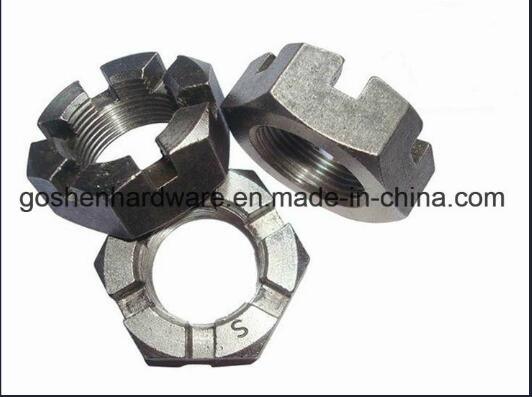 Hex Slotted Nut with Metric Coarse