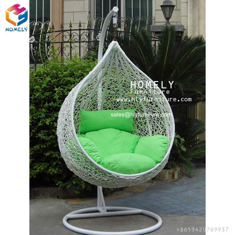 Popular Patio Garden Furniture Rattan Swing Outdoor Chair with Textilene