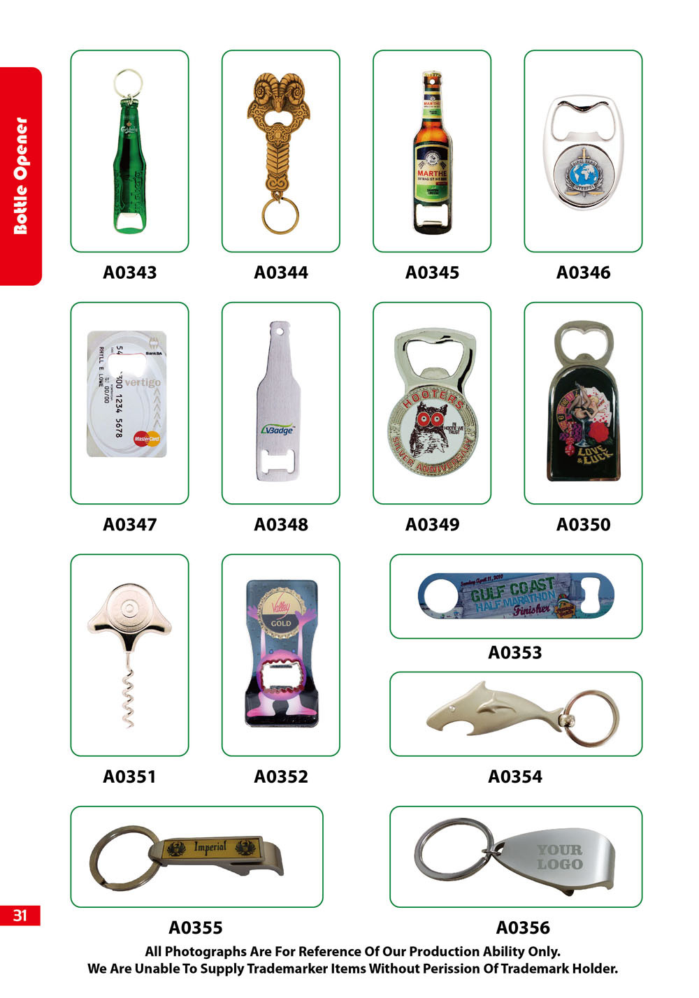 Promotional Keychain Button Badge Bottle Opener