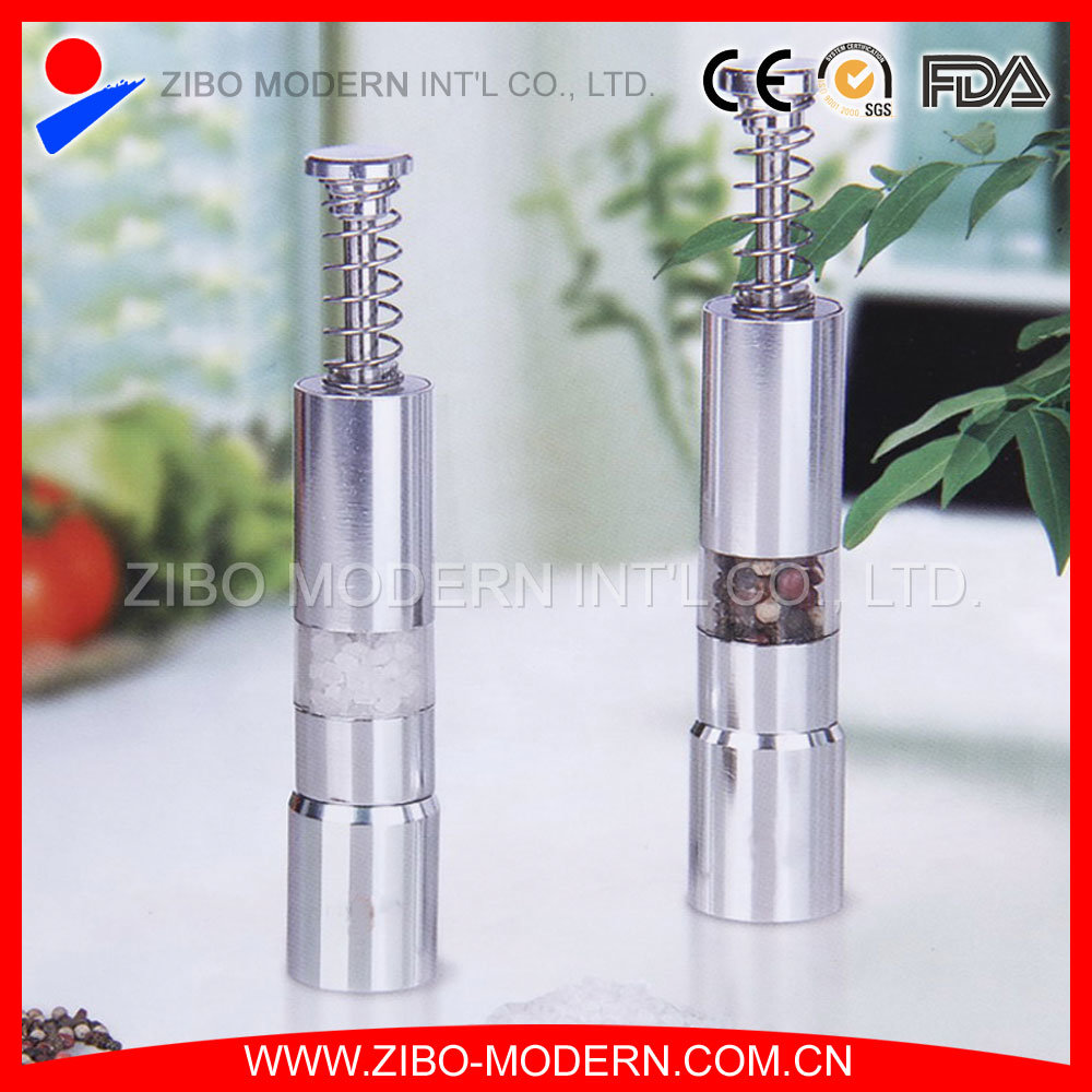 Supplier Premium Customized Kitchenware Stainless Steel Manual Salt and Pepper Mill