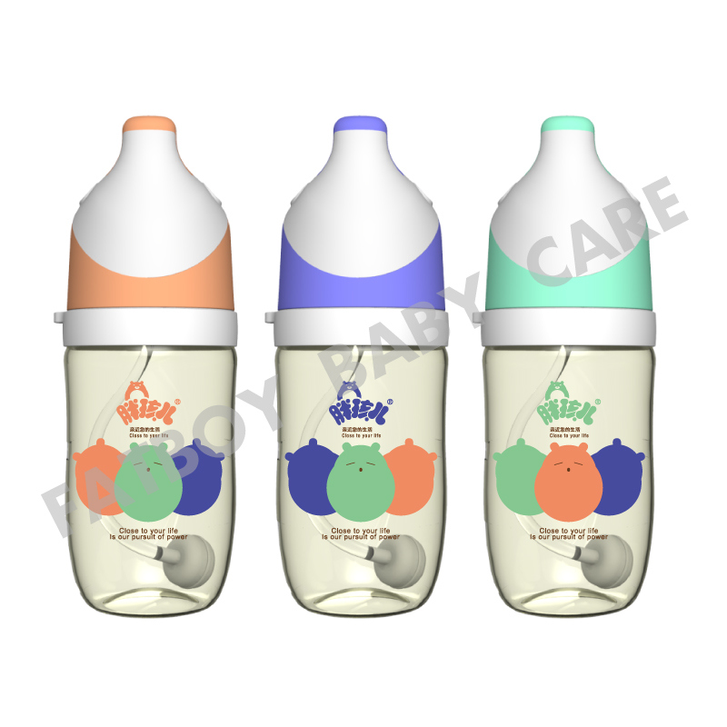 PP Food Grade Lovely Bear Series Feeding Bottle with Handle 180ml