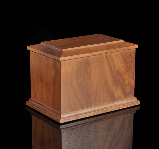 Walnut Wooden Urn with Remove Frame