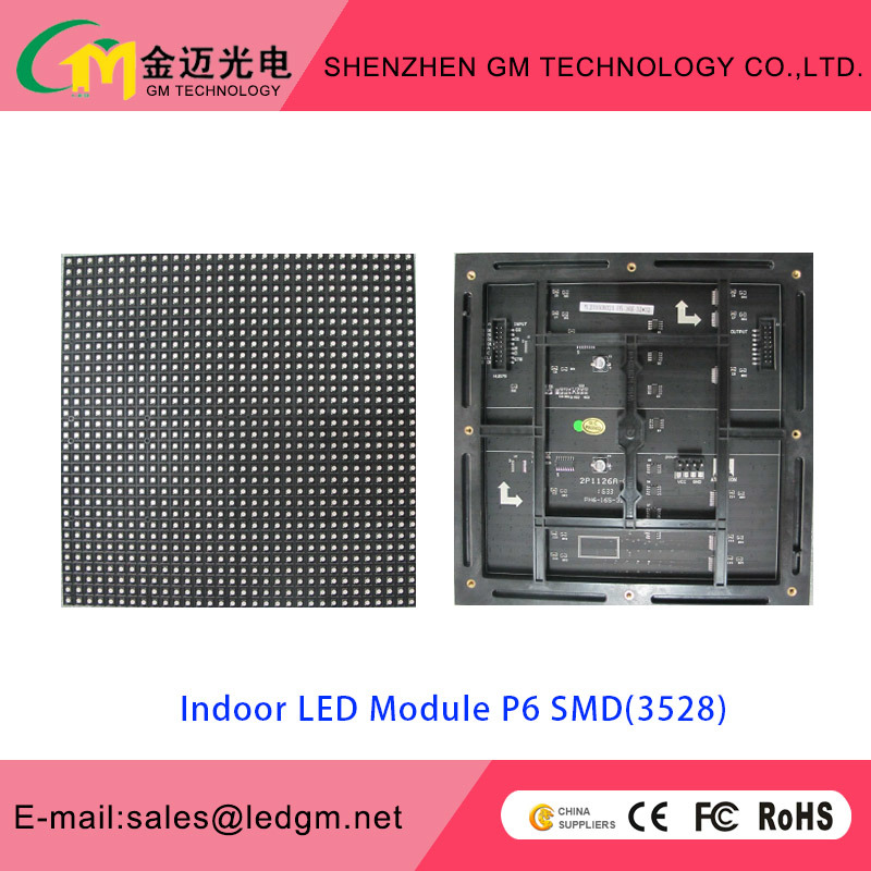 P6 Indoor Full Color Fixed Installation LED Display Screen LED for Stage Background, Conference, Events (SMD3528 black LED panel)