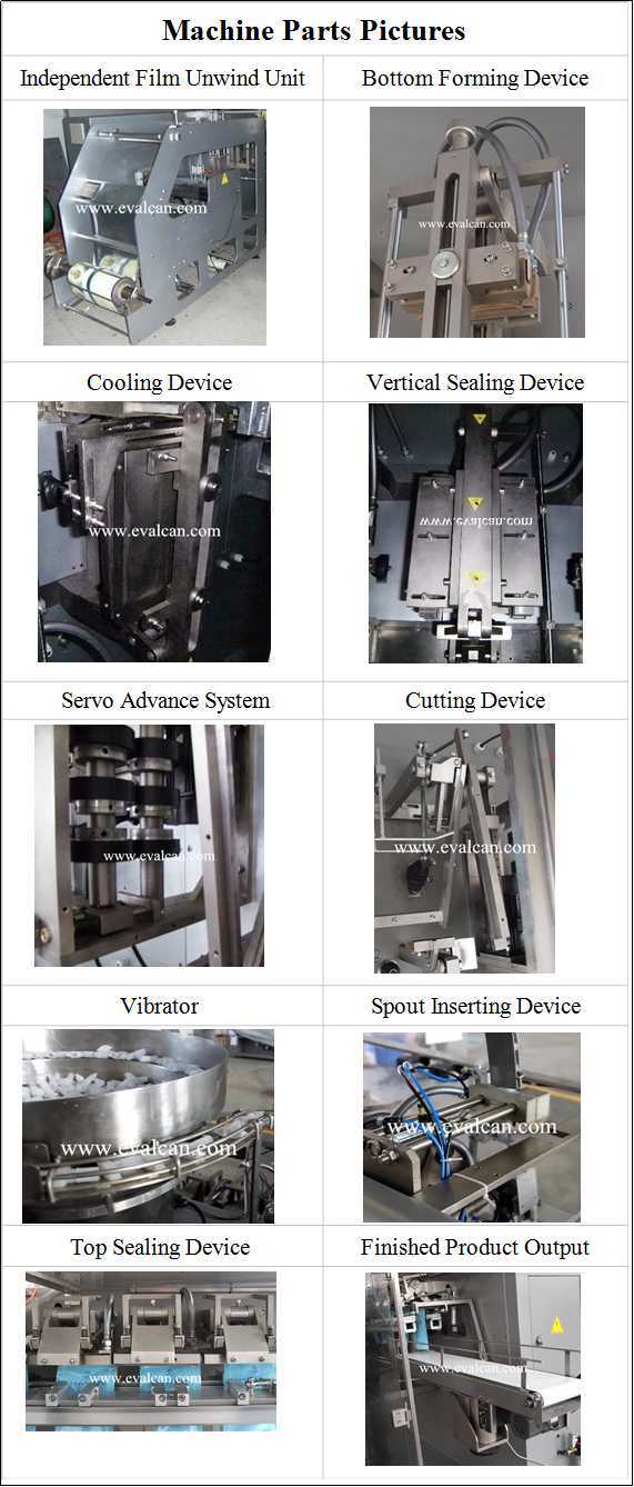 Automatic Horizontal Liquid, Raisin, Solid Nuts, Snack Food, Spices Milk Coffee Salt Coconut Powder Stand up Pouch Doypack Ffs Packing Machine