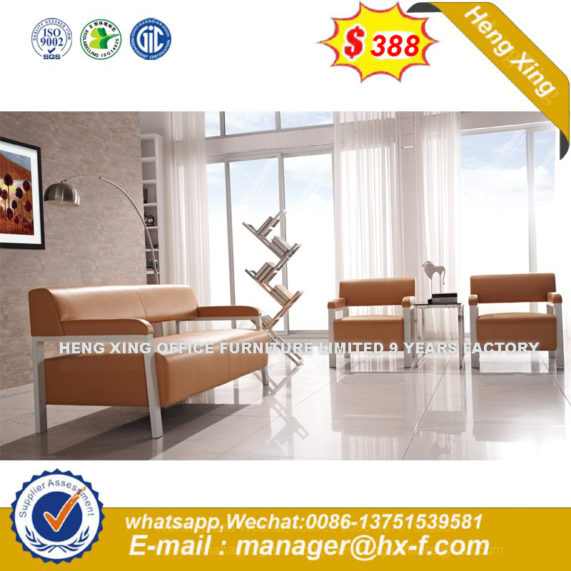 Hot Sale Office Furniture Wooden Sofa Set Designs Leather Office Sofa (HX-S306)